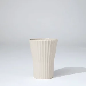 Marmoset Found Decorating | Vases & Vessels | Athena Ripple Vase Chalk White (L)