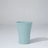 Marmoset Found Decorating | Vases & Vessels | Athena Ripple Vase Light Blue (L)