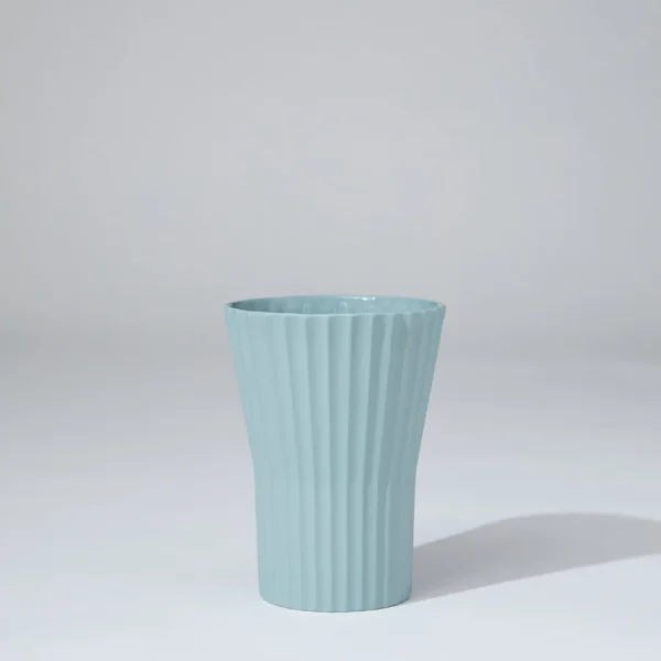 Marmoset Found Decorating | Vases & Vessels | Athena Ripple Vase Light Blue (L)