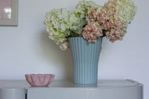 Marmoset Found Decorating | Vases & Vessels | Athena Ripple Vase Light Blue (L)