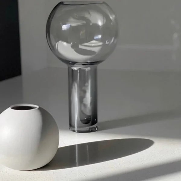 Marmoset Found Glass Vases | Decorating | Balloon Vase Storm Grey (S)