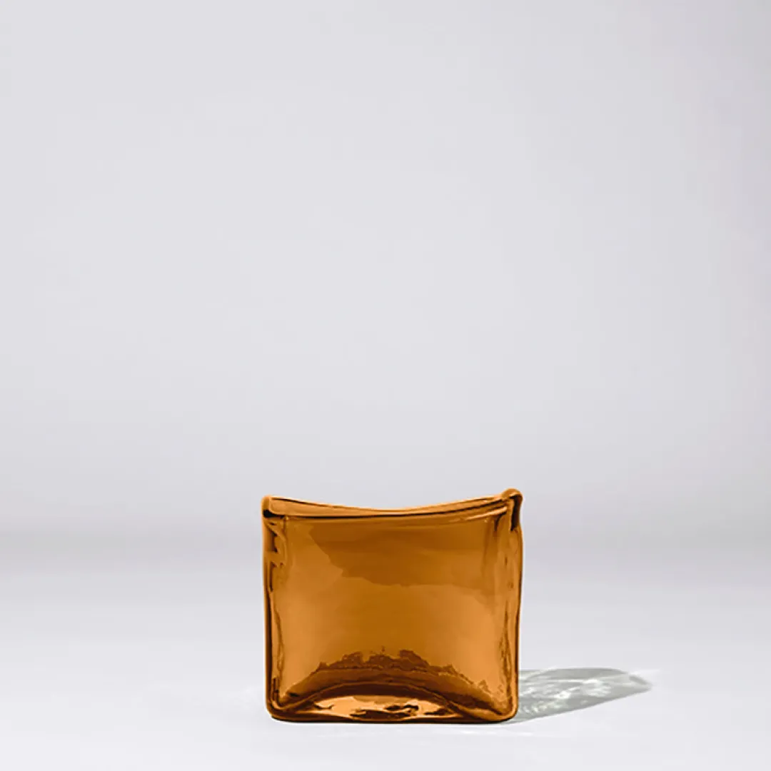 block_vase_coffee_m_0.webp Marmoset Found Glass Vases | Decorating | Block Vase Coffee (M)