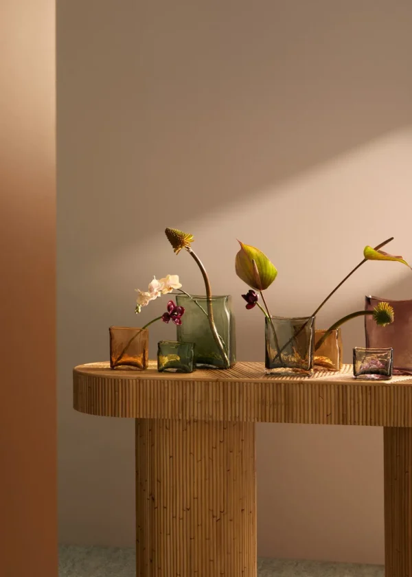 Marmoset Found Glass Vases | Decorating | Block Vase Coffee (M)