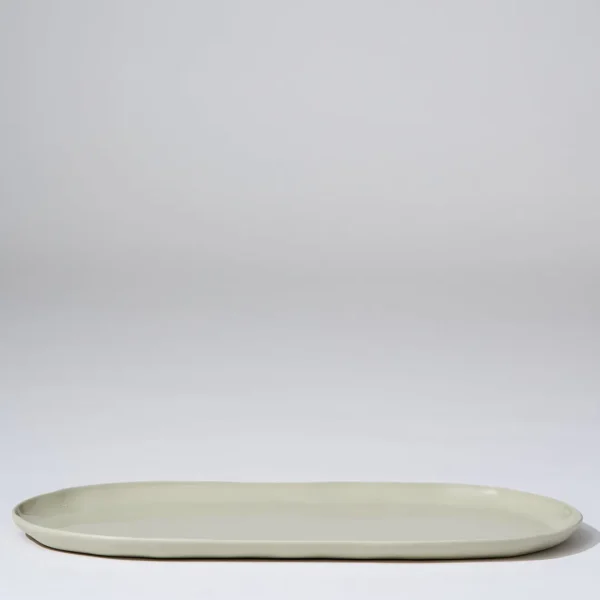 Marmoset Found Ceramics | Plates | Cloud Oval Plate Chalk (L)