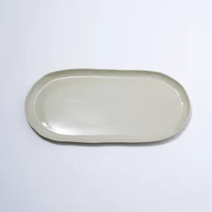 Marmoset Found Ceramics | Plates | Cloud Oval Plate Chalk (L)