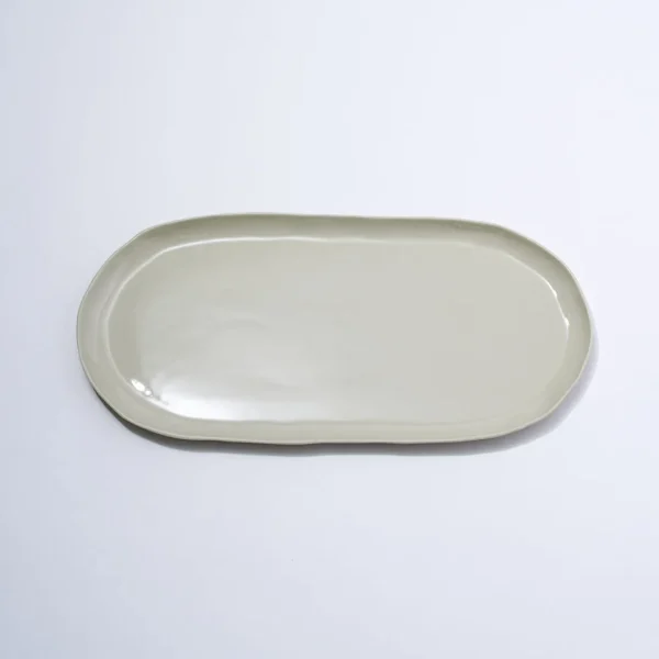 Marmoset Found Ceramics | Plates | Cloud Oval Plate Chalk (L)