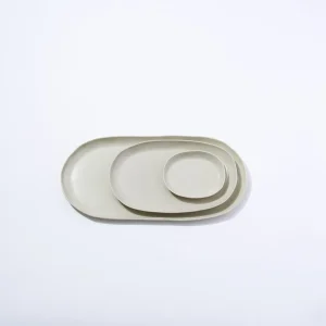 Marmoset Found Ceramics | Plates | Cloud Oval Plate Chalk (S)