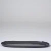 Marmoset Found Ceramics | Plates | Cloud Oval Plate Charcoal (L)