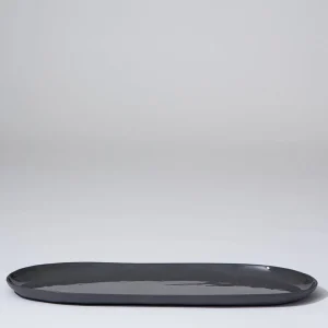 Marmoset Found Ceramics | Plates | Cloud Oval Plate Charcoal (L)