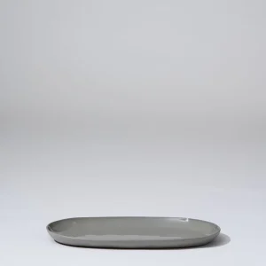 Marmoset Found Ceramics | Plates | Cloud Oval Plate Dove Grey (M)