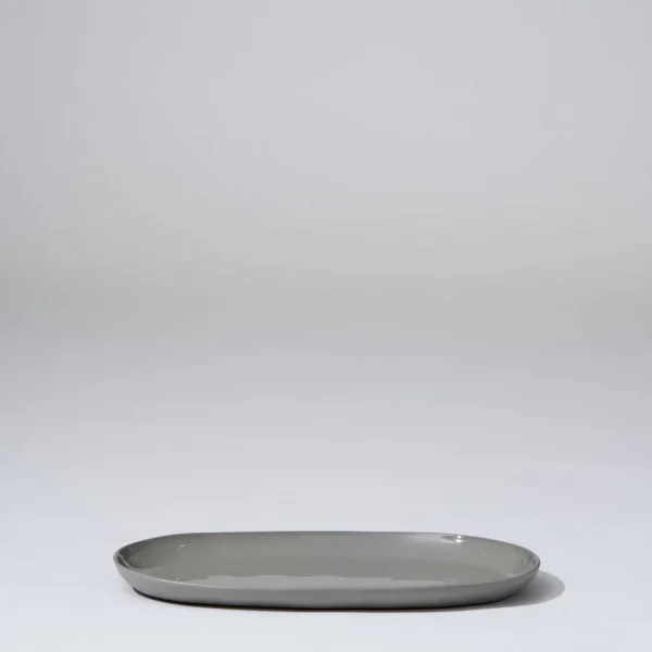Marmoset Found Ceramics | Plates | Cloud Oval Plate Dove Grey (M)
