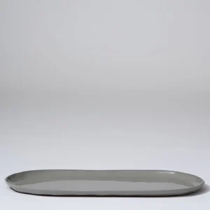 Marmoset Found Ceramics | Plates | Cloud Oval Plate Dove Grey (L)