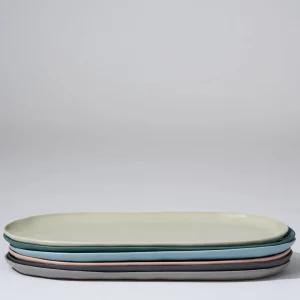 Marmoset Found Ceramics | Plates | Cloud Oval Plate Dove Grey (L)
