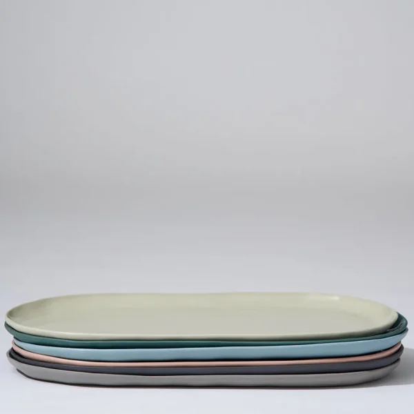 Marmoset Found Ceramics | Plates | Cloud Oval Plate Icy Pink (L)