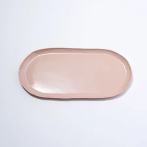 Marmoset Found Ceramics | Plates | Cloud Oval Plate Icy Pink (L)