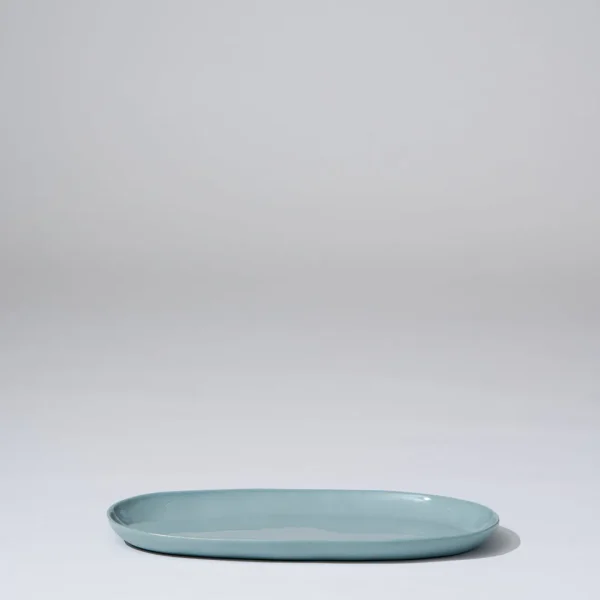 Marmoset Found Ceramics | Plates | Cloud Oval Plate Light Blue (M)