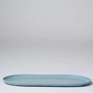 Marmoset Found Ceramics | Plates | Cloud Oval Plate Light Blue (L)