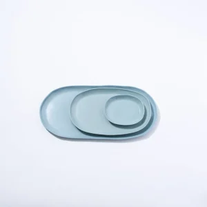 Marmoset Found Ceramics | Plates | Cloud Oval Plate Light Blue (M)