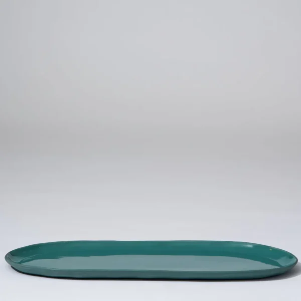 Marmoset Found Ceramics | Plates | Cloud Oval Plate Moss (L)
