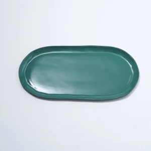 Marmoset Found Ceramics | Plates | Cloud Oval Plate Moss (L)