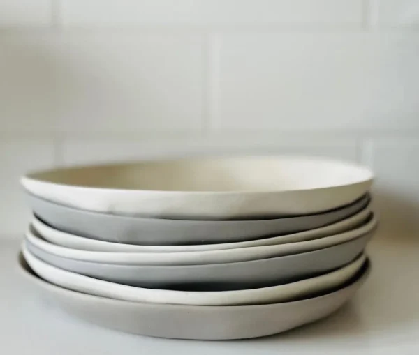 Marmoset Found Ceramics | Plates | Cloud Round Plate Chalk (M)