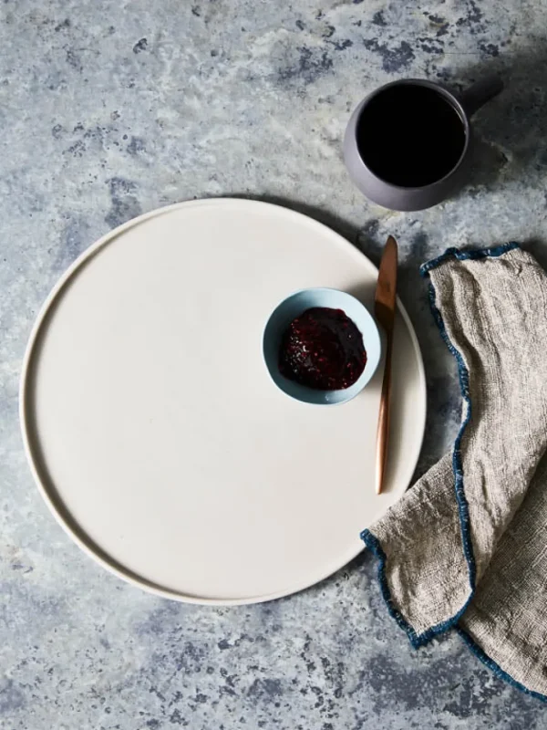 Marmoset Found Ceramics | Serving Platters & Trays | Cloud Round Platter Chalk L