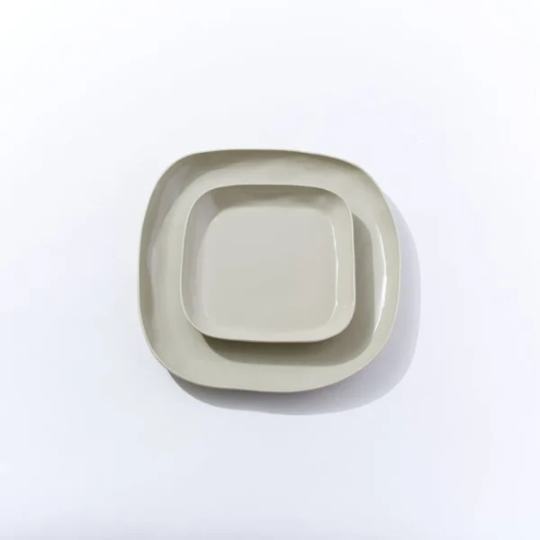 Marmoset Found Ceramics | Serving Platters & Trays | Cloud Square Platter Chalk (M)