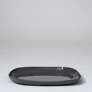 Marmoset Found Ceramics | Serving Platters & Trays | Cloud Square Platter Charcoal (L)