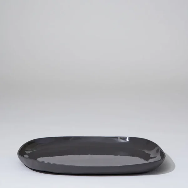 Marmoset Found Ceramics | Serving Platters & Trays | Cloud Square Platter Charcoal (L)