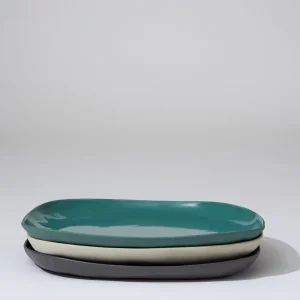 Marmoset Found Ceramics | Serving Platters & Trays | Cloud Square Platter Charcoal (L)