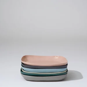 Marmoset Found Ceramics | Serving Platters & Trays | Cloud Square Platter Charcoal (M)