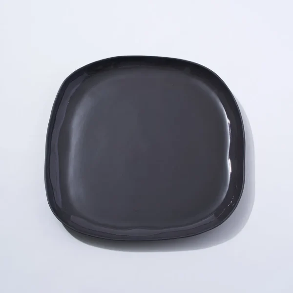 Marmoset Found Ceramics | Serving Platters & Trays | Cloud Square Platter Charcoal (L)