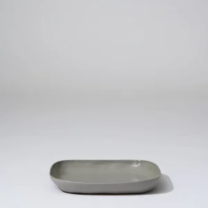 Marmoset Found Ceramics | Plates | Cloud Square Platter Dove Grey (M)