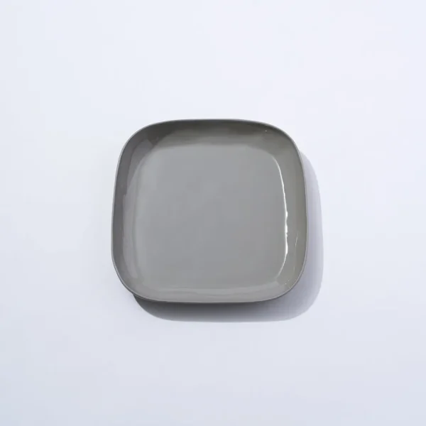 Marmoset Found Ceramics | Plates | Cloud Square Platter Dove Grey (M)
