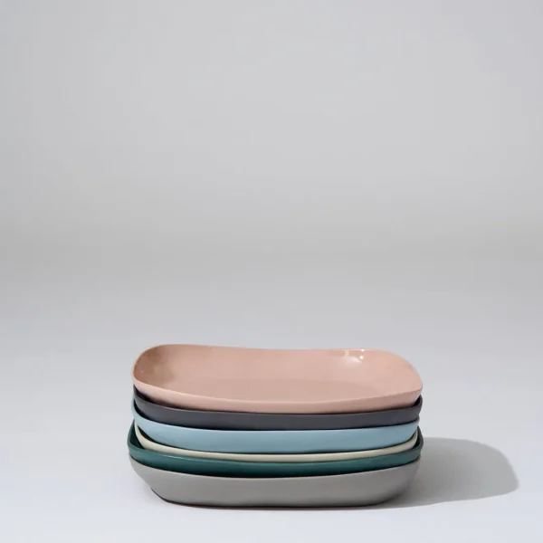 Marmoset Found Ceramics | Serving Platters & Trays | Cloud Square Platter Icy Pink (M)