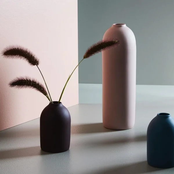 Marmoset Found Ceramics | Decorating | Cocoon Vase, Steel Blue, Small
