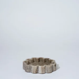 Marmoset Found Decorating | Marble Oval Ribbed Catchall Biscotti