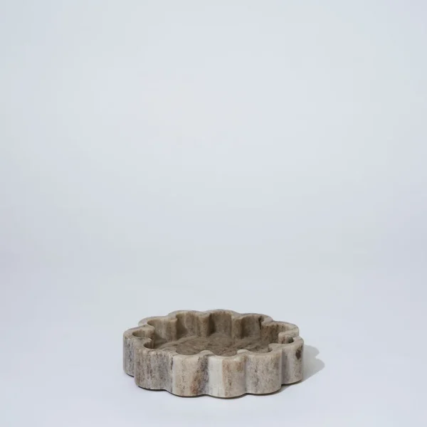 Marmoset Found Decorating | Marble Oval Ribbed Catchall Biscotti