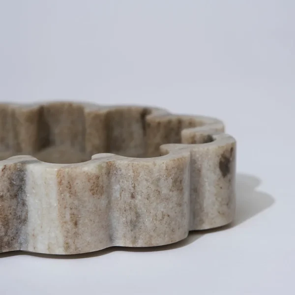 Marmoset Found Decorating | Marble Oval Ribbed Catchall Biscotti