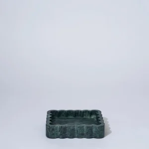 Marmoset Found Decorating | Marble Rectangle Ribbed Catchall Emerald
