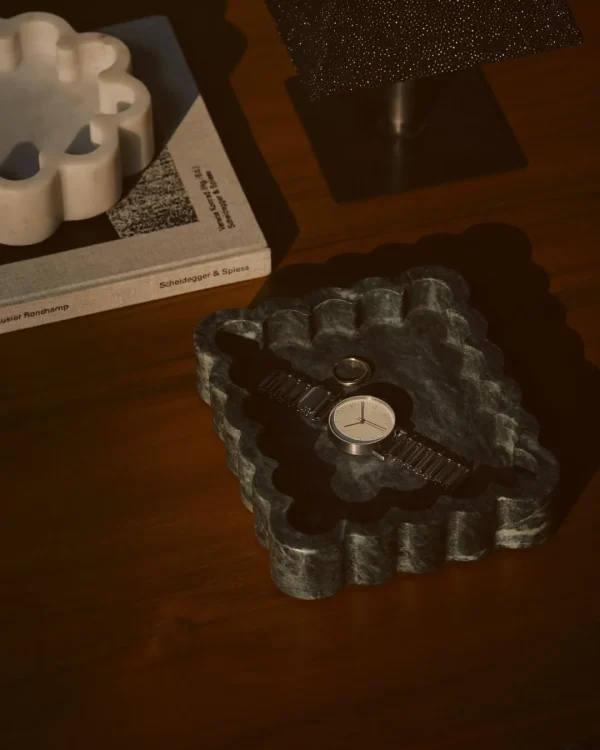 Marmoset Found Decorating | Marble Rectangle Ribbed Catchall Emerald