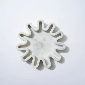 Marmoset Found Decorating | Marble Round Squiggle Catchall White Marle