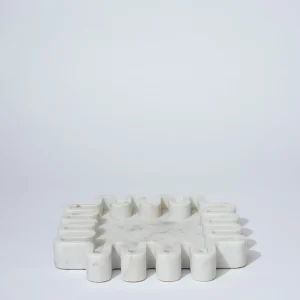 Marmoset Found Decorating | Marble Square Squiggle Catchall White Marle