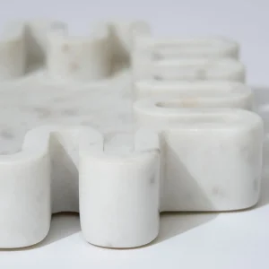 Marmoset Found Decorating | Marble Square Squiggle Catchall White Marle