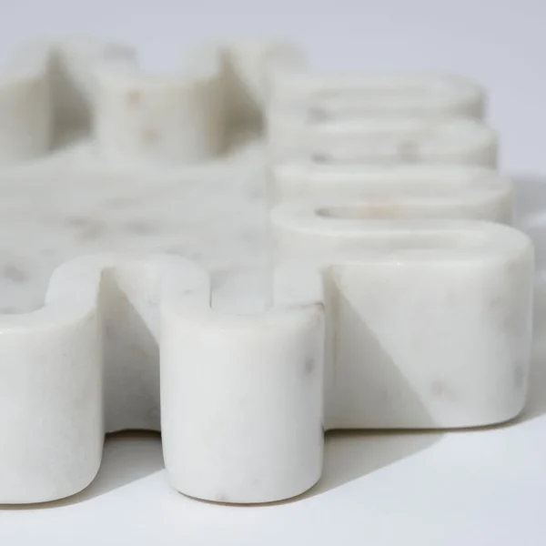 Marmoset Found Decorating | Marble Square Squiggle Catchall White Marle