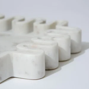 Marmoset Found Decorating | Marble Square Squiggle Catchall White Marle