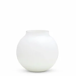 Marmoset Found Glass Vases | Decorating | Opal Ball Vase White (M)