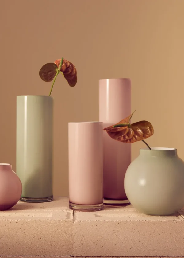 Marmoset Found Glass Vases | Decorating | Opal Pillar Vase Floss (XL)