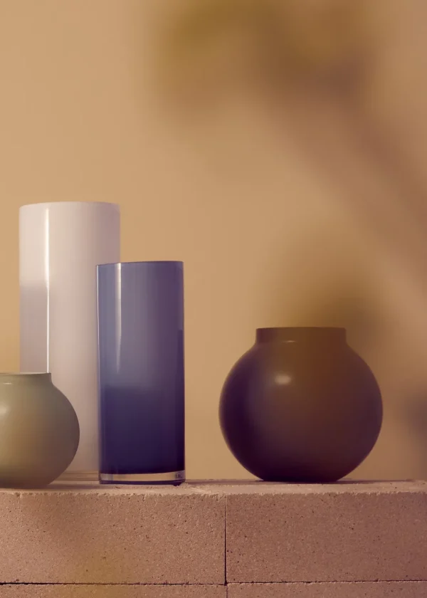 Marmoset Found Glass Vases | Decorating | Opal Pillar Vase Sky (M)