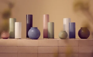 Marmoset Found Glass Vases | Decorating | Opal Pillar Vase Sky (XL)